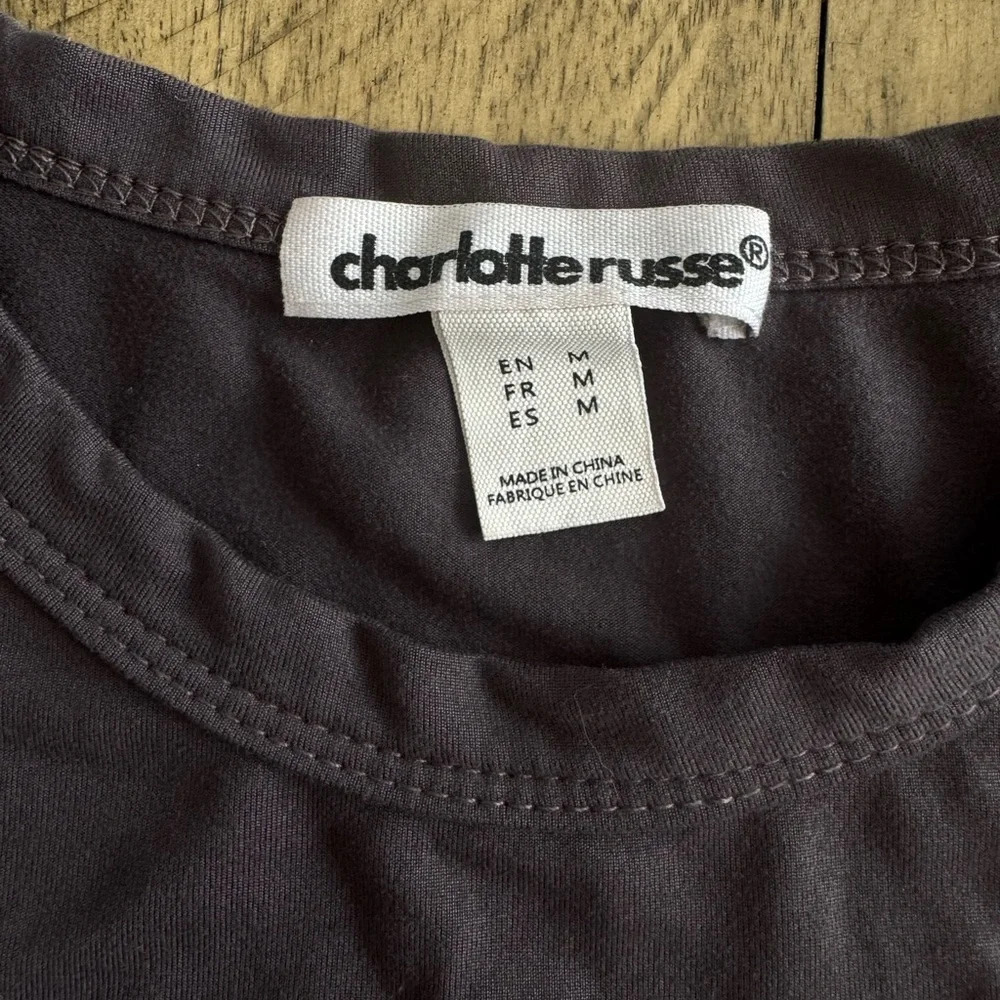 Charlotte Russe Black Fitted Graphic Tee - Picture 4 of 7